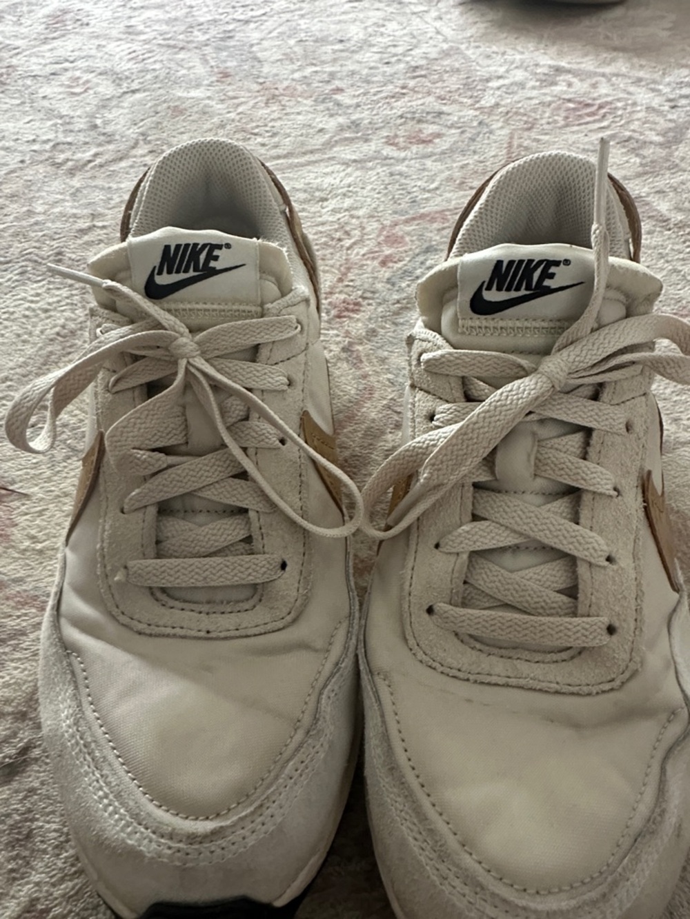 Nike Women's White and Brown Sneakers